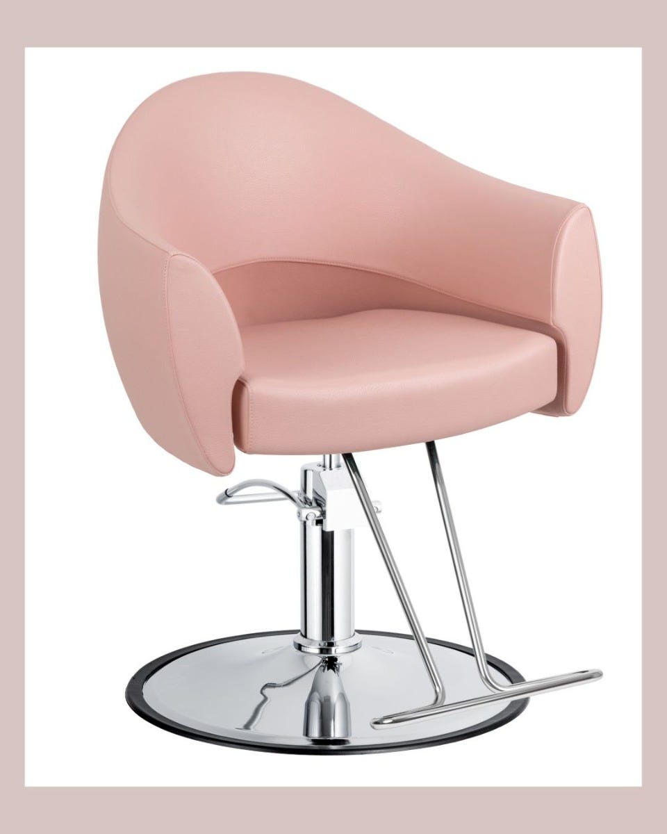 pink salon chair