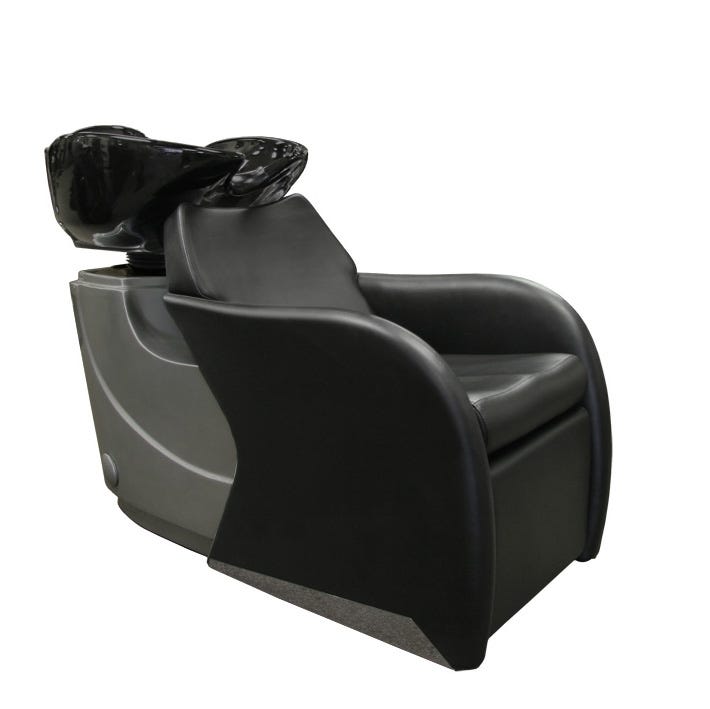 Avery Backwash Shampoo System in Black with Black Bowl