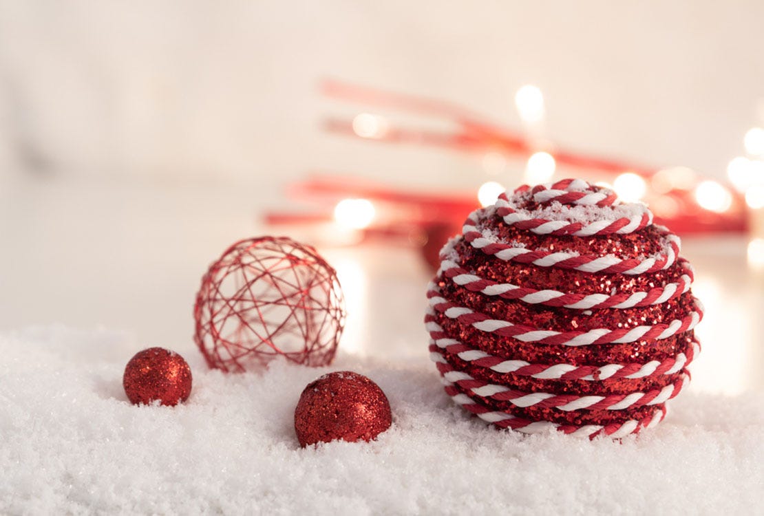 christmas decor blurred background