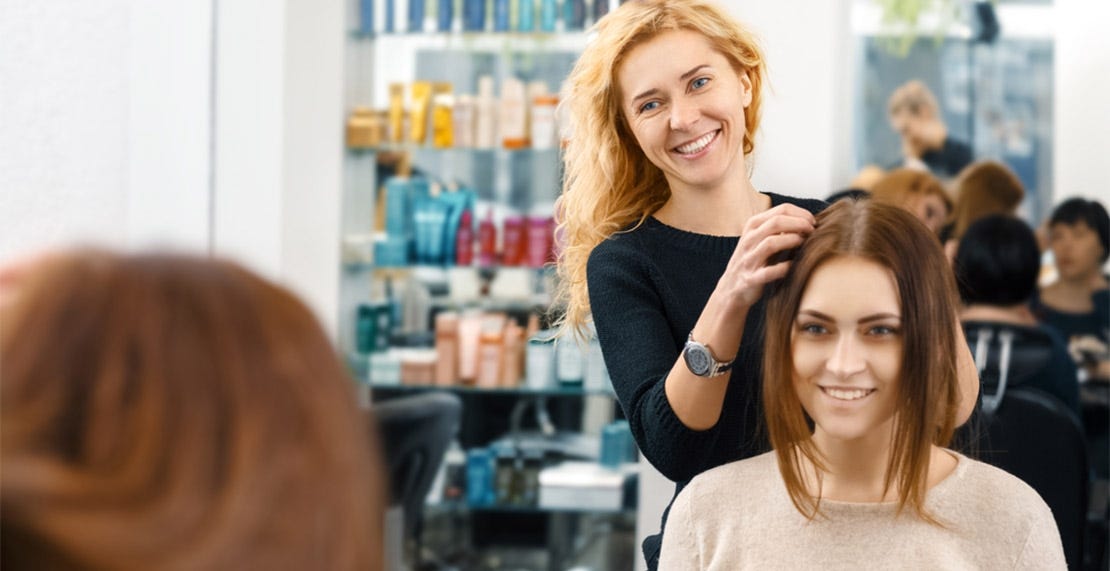 hairdresser working