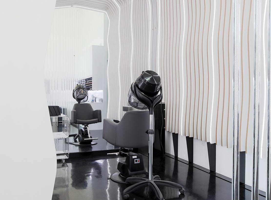 stylish salon setting to use as a background for social media posts