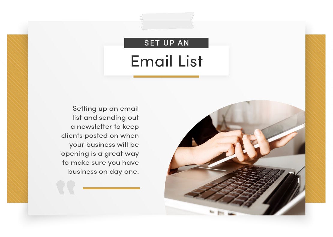 set up an email list