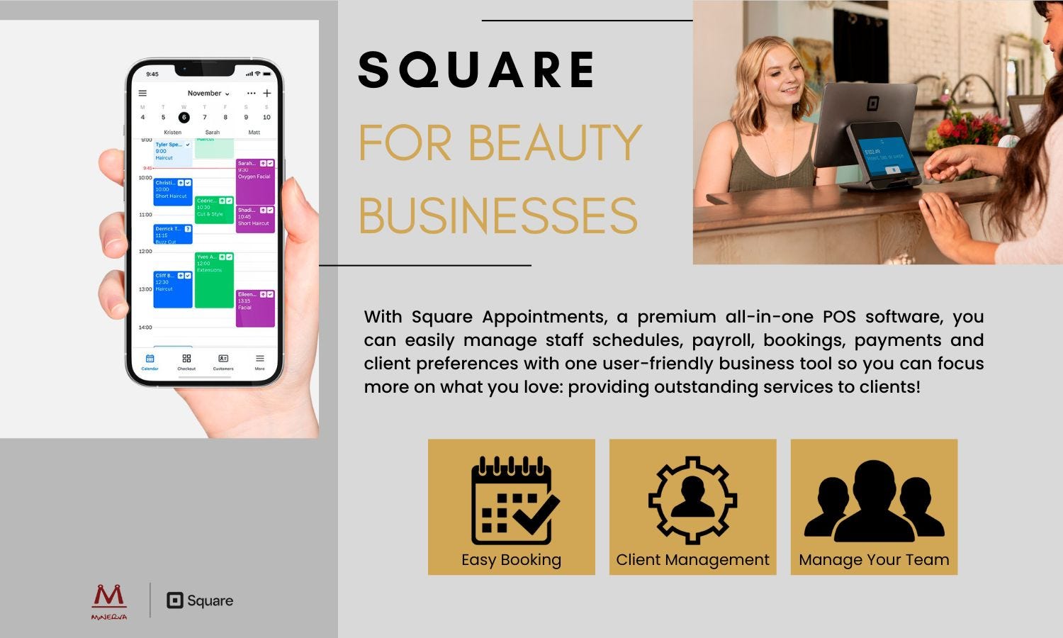 digital booking & payment POS system reduces paper for improved salon sustainability