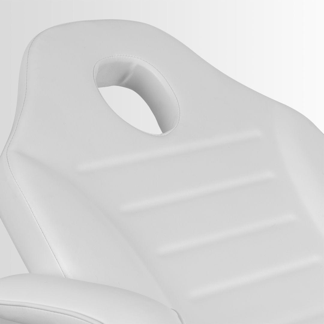 hydraulic facial bed with face hole and padded head rest