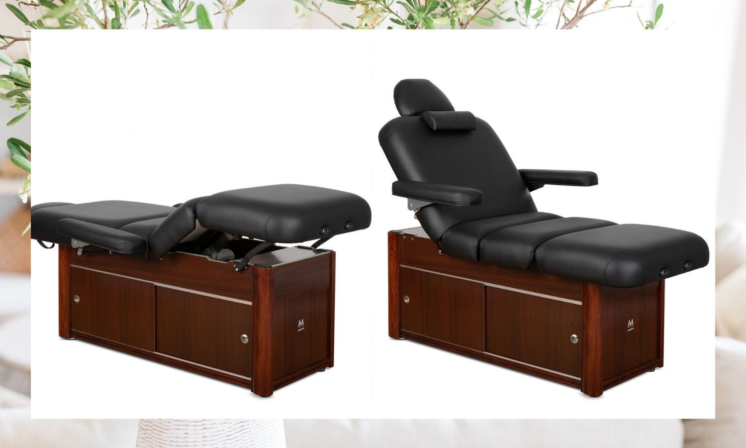 electric facial bed with premium adjustable options and built-in storage
