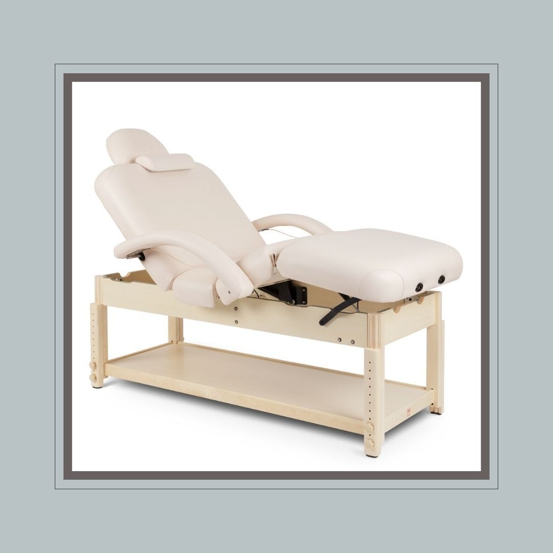 spa treatment table with built-in storage