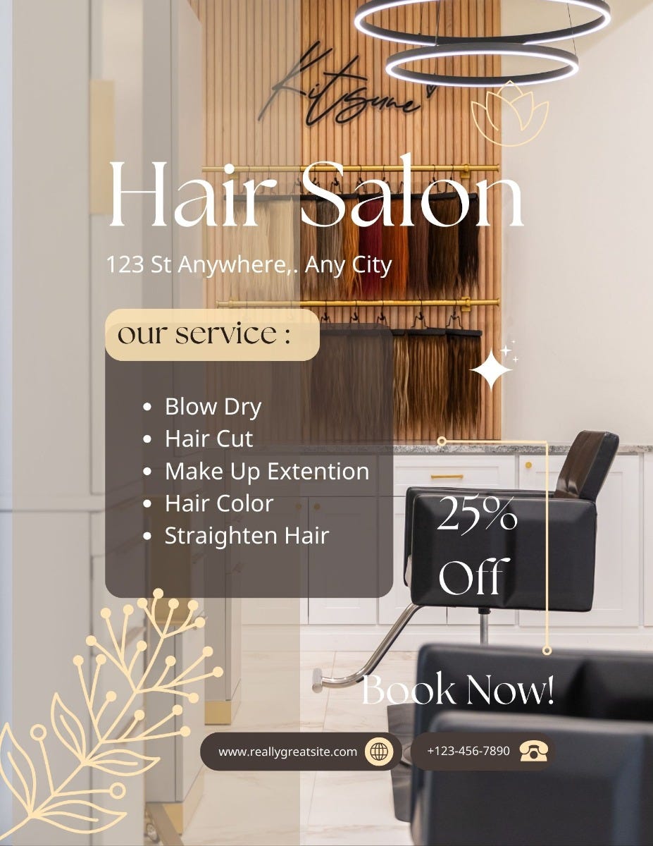 salon promotion template