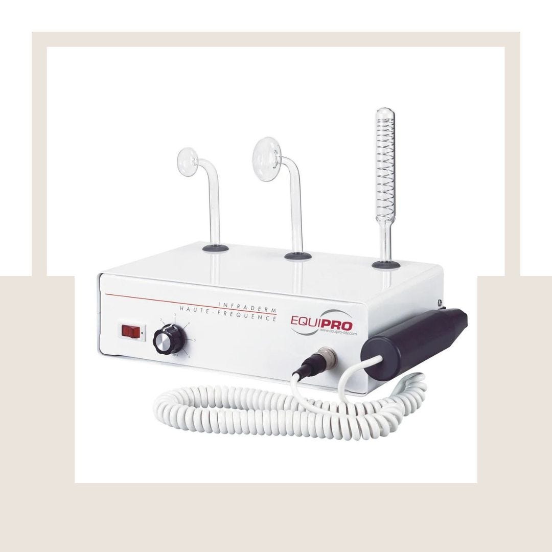 high frequency facial machine with 3 electrodes and wand