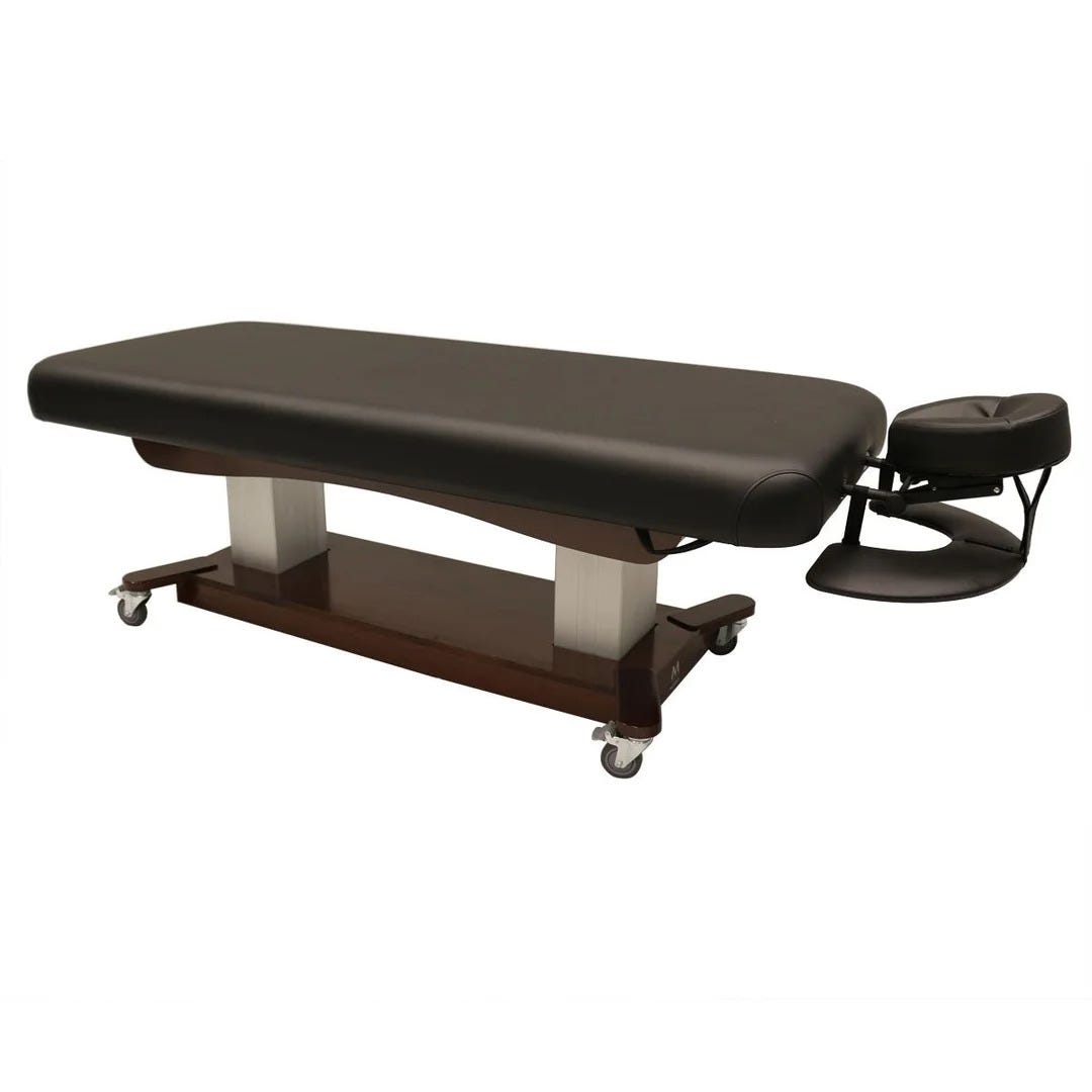 Kiawah massage table in black, the best rated massage table for professionals