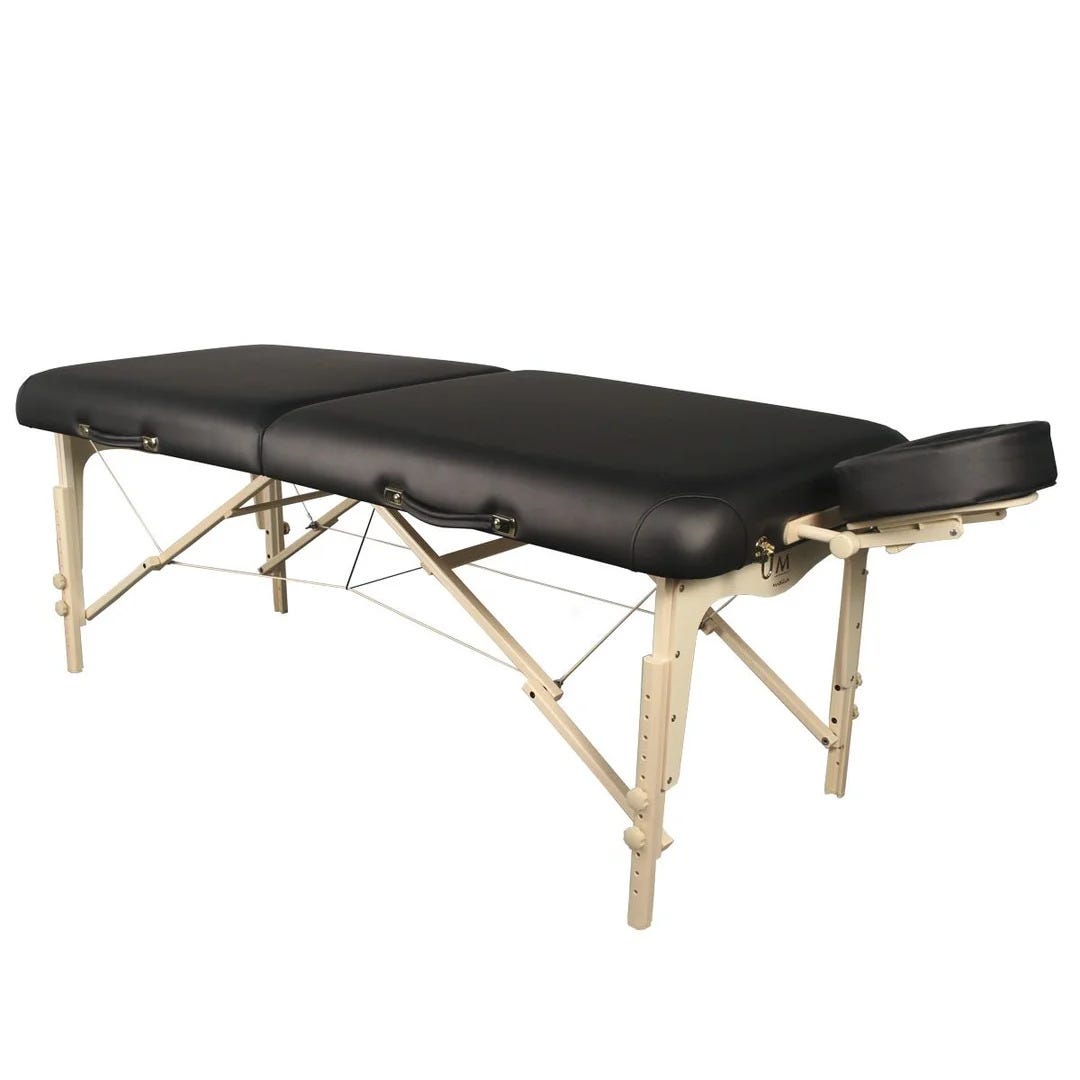 Nayara massage table in black, the best rated portable massage table