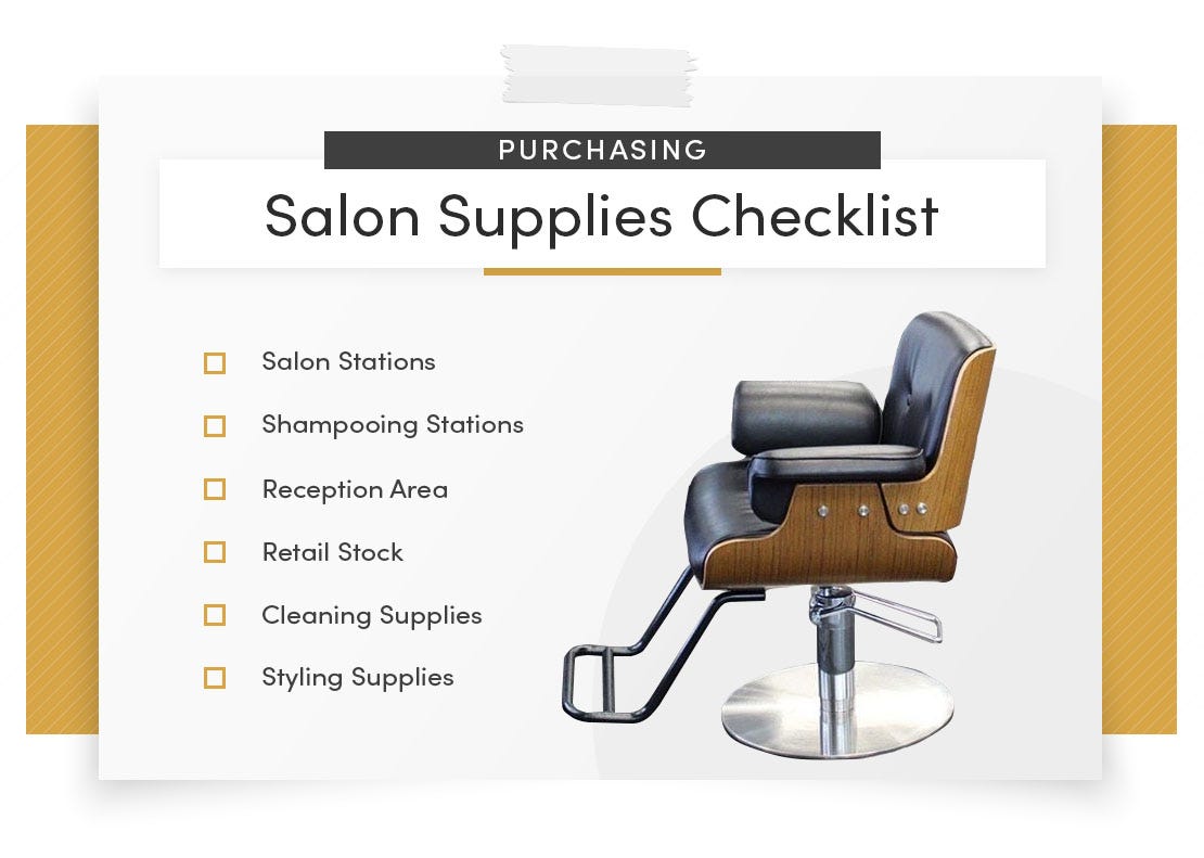 checklist of areas of your salon to equip before opening day