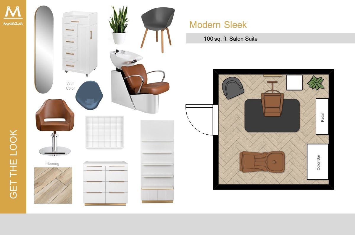 Modern Salon Studio Suite Floor Plan Design