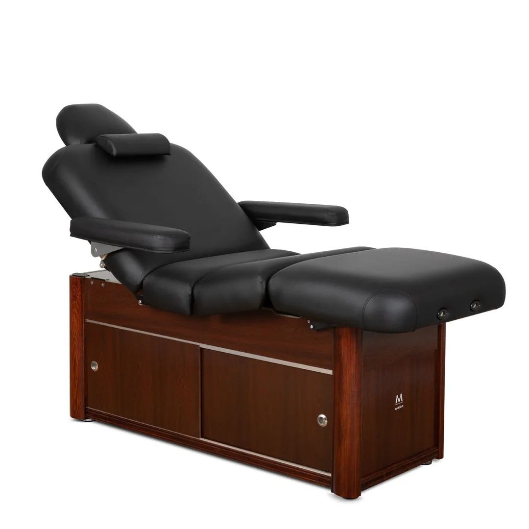 Seabrook massage bed in black, our most comfortable massage table