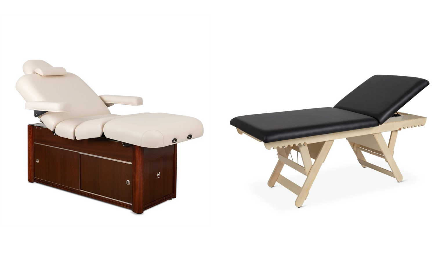 two of the best massage beds from leading brand Minerva Beauty