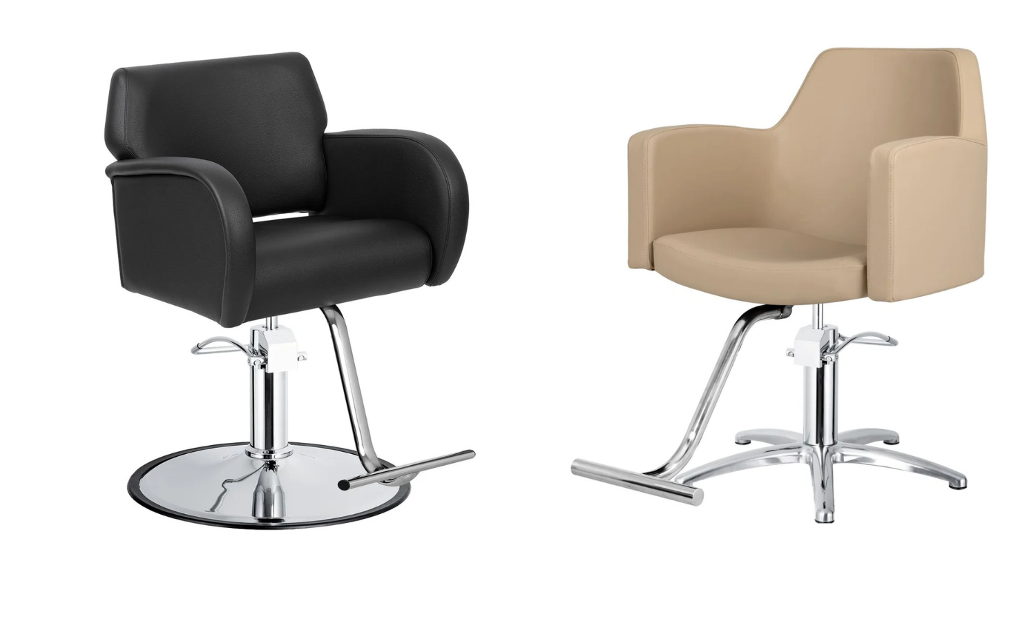 two best selling styling chairs from top salon chair brand Minerva Beauty